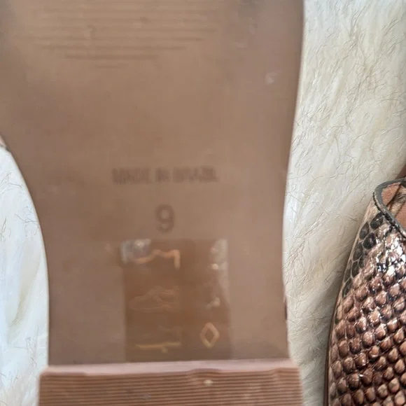 Madewell Marisa d’ Orsay Flat Snakeskin Embossed Leather - Picture 5 of 5